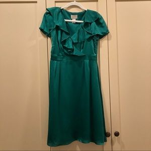 Green Silk J. Crew Dress, Size 6